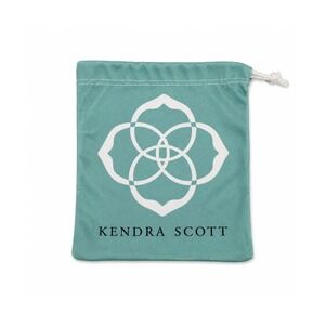 Kendra Scott Signed Teal Jewelry Storage Protection Dust Bag/Pouch Clean